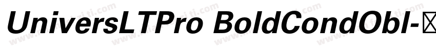 UniversLTPro BoldCondObl字体转换